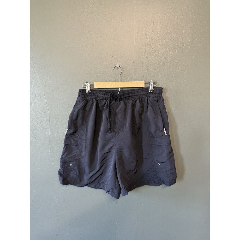 Tori Richard Mens Black Cargo Hybrid Swim Trunks w/ Mesh Lining Size XL